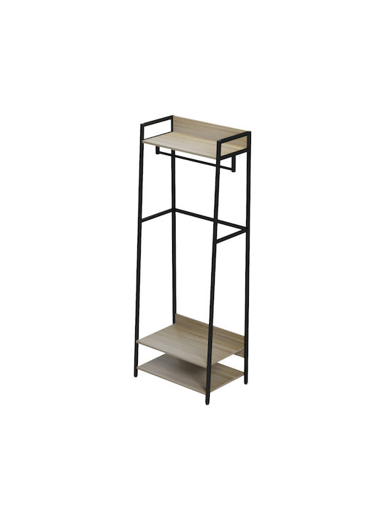 Aranja Mobilier de Intrare cu Dulap pentru Pantofi Black-Sonoma Melamine 64x40x169cm