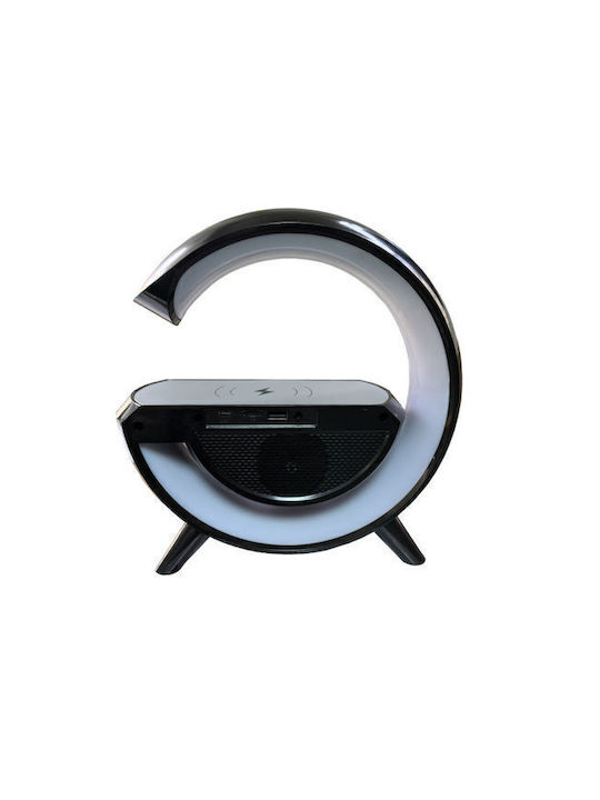 Tabletop Digital Clock LED with Alarm Clock Radio and Wireless Charging White BT-3401