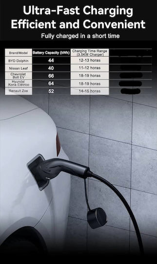 Tayniu Infinity Portabil Stație de încărcare pentru mașini electrice 3.5kW cu Cablu încorporat Tipul 2 (Infinity-3.5KW)