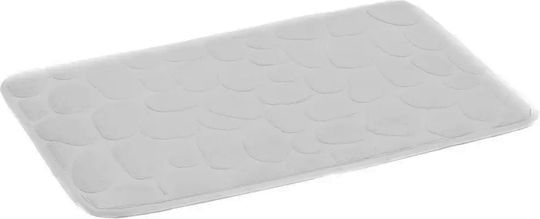 Bakaji Αντιολισθητικό Πατάκι Μπάνιου Microfiber 02840698 Λευκό 60x40εκ.