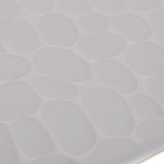 Bakaji Αντιολισθητικό Πατάκι Μπάνιου Microfiber 02840698 Λευκό 60x40εκ.