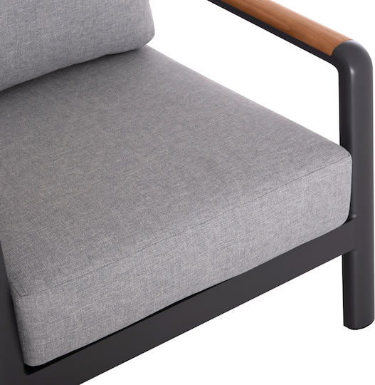Set Mobilier Exterior Elara 4 Piese Gri Cu Perne