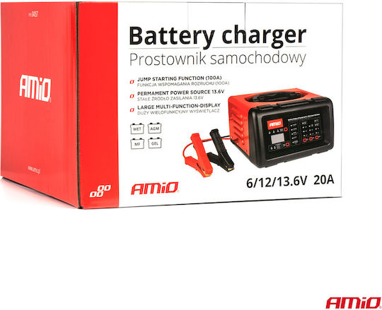AMiO Tragbar Auto-Starthilfe & Batterieladegerät 6/12V