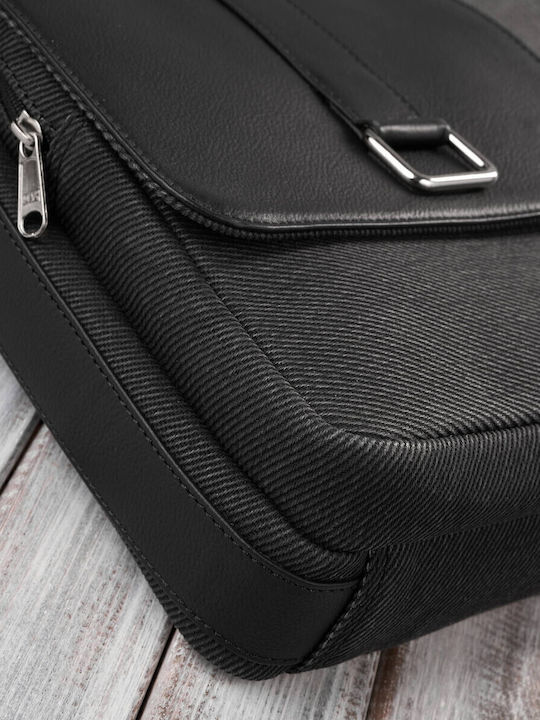 Set Leather Men's Wallet with RFID Black