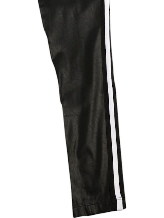 Kids' Leather Pants Black