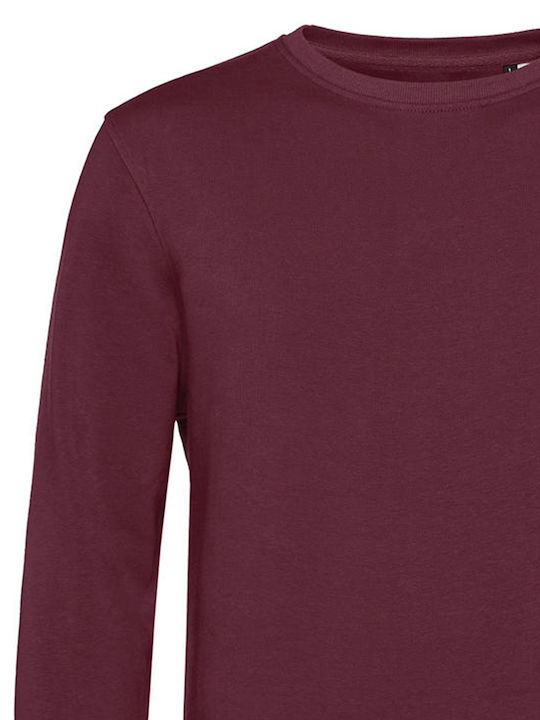 B&C Men's Long Sleeve Promotional Sweatshirt Burgundy