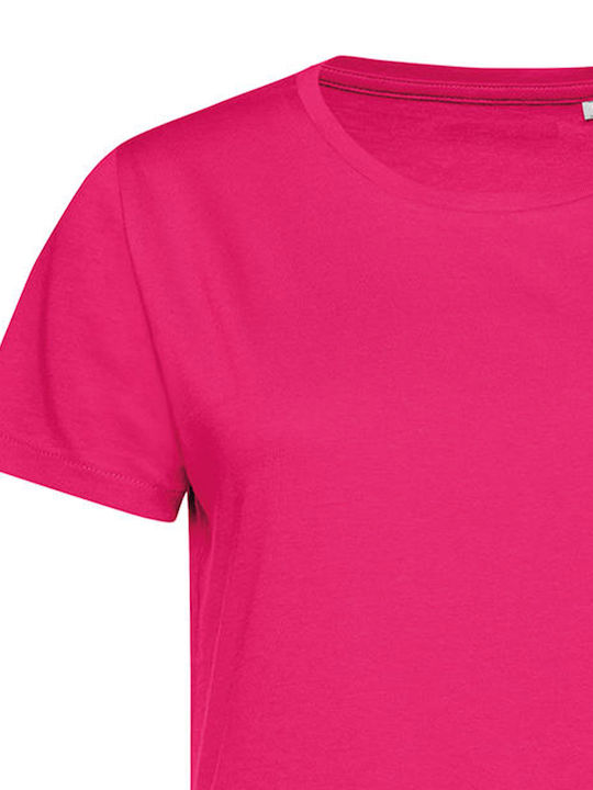 B&C Women's Short Sleeve Promotional T-Shirt Magenta Pink