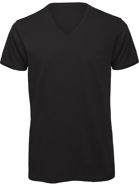 B&C Ανδρικό Διαφημιστικό T-shirt Κοντομάνικο Black