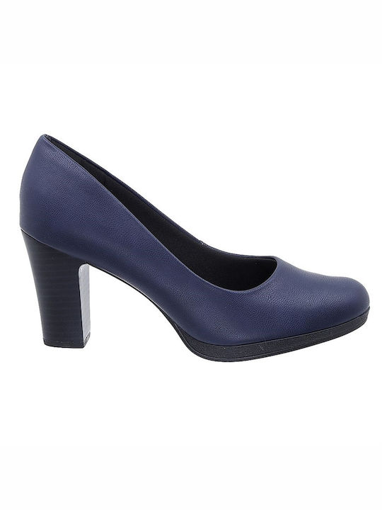 Piccadilly Anatomic Synthetic Leather Blue Heels