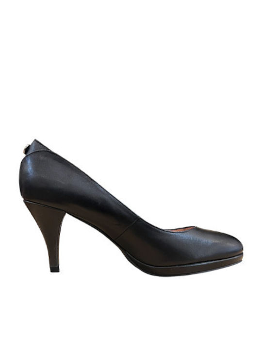 Leather Black Heels