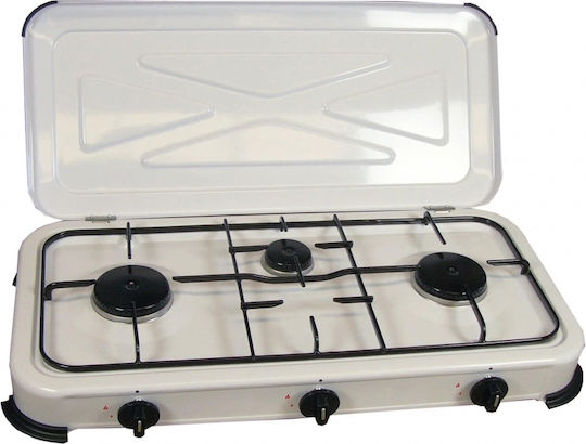 Idealgas Liquid Gas Countertop Triple Burner White