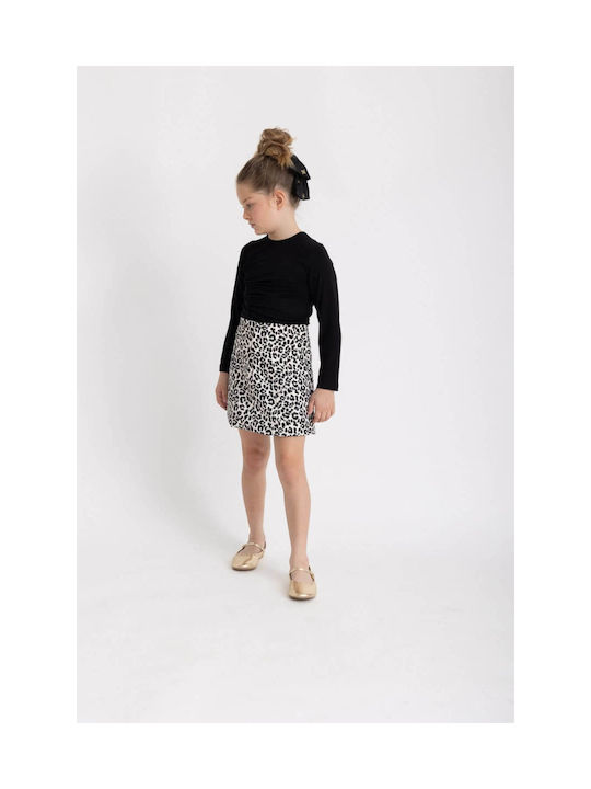 Alice Kids Skirt Leopard Print White