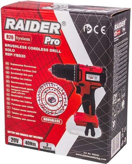 Raider RDP-YBD20 Schlagbohrschrauber Batteriebetrieb Solo Bürstenlos 20V
