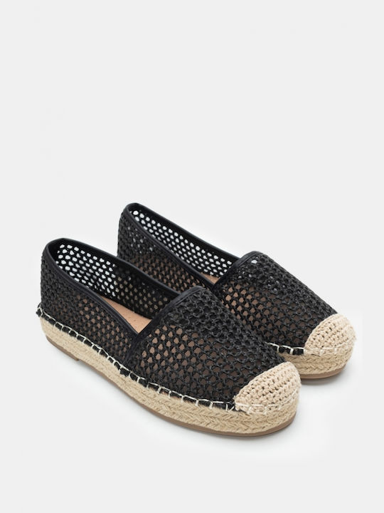 Luigi Women's Synthetic Leather Espadrilles Black