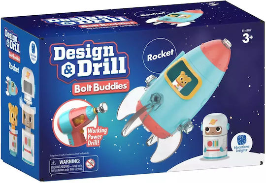 Learning Resources Design, Drill Bolt Buddies Rocket Educational Game Engineering for 3+ years Years Old