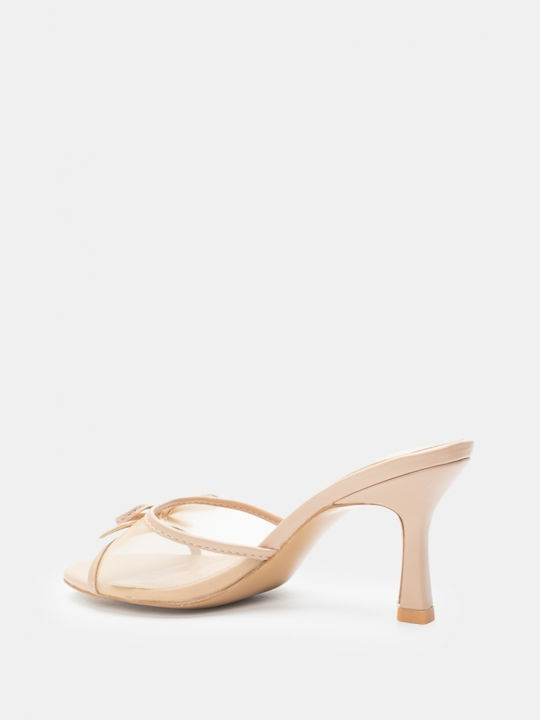 Luigi Heel Mules Beige