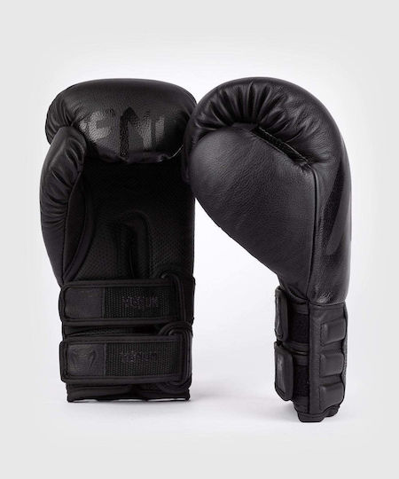 Venum Boxing Gloves Leather for Match Black