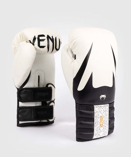 Venum Boxhandschuhe Leder für Kampf Weiß