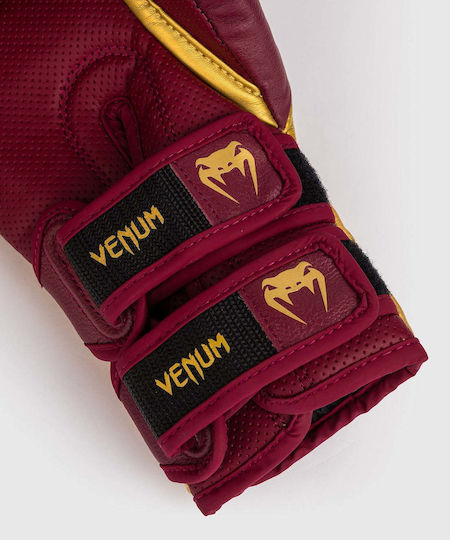 Venum Boxhandschuhe Leder für Kampf Rot