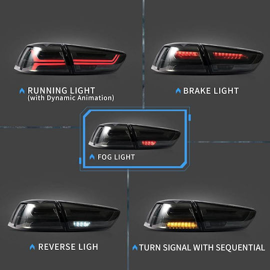 Vland Taillights Led for Mitsubishi Lancer 08-17