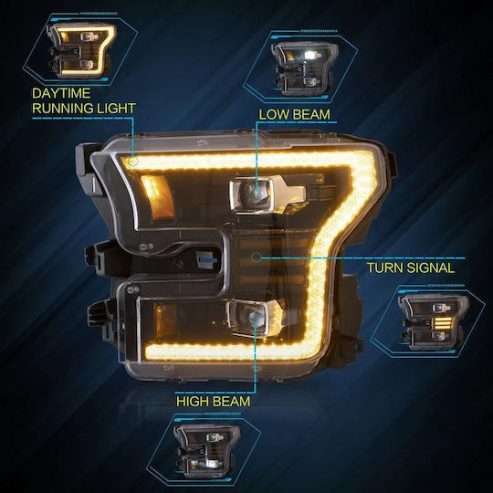 Vland Front Light LED Ford F 150 14-17