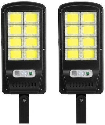 Set 2 Lămpi Solare de Perete Stradal cu Senzor de Mișcare și Telecomandă IP65