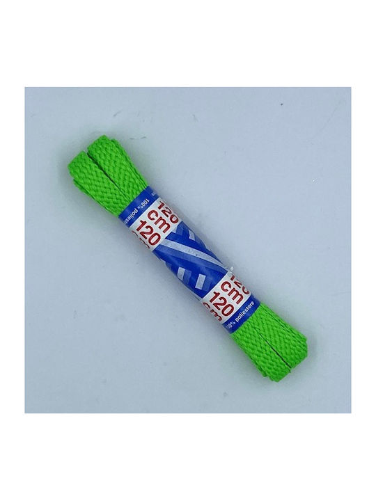 Coimbra Flat Shoelaces Phosphorescent Green 120 cm