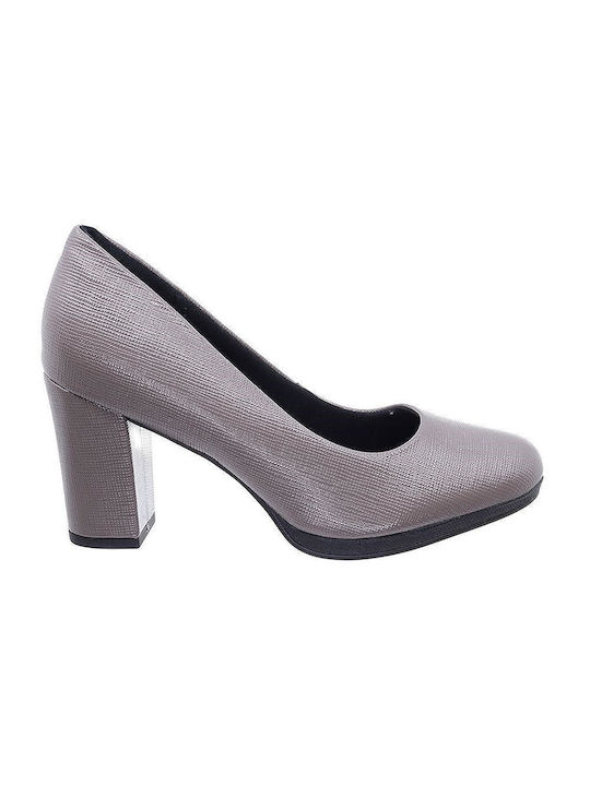 Piccadilly Anatomic Synthetic Leather Taupe Heels