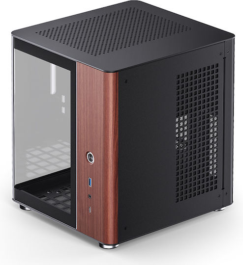 Jonsbo TK-0 Gaming Mini Tower Computer Case with Side Window Black