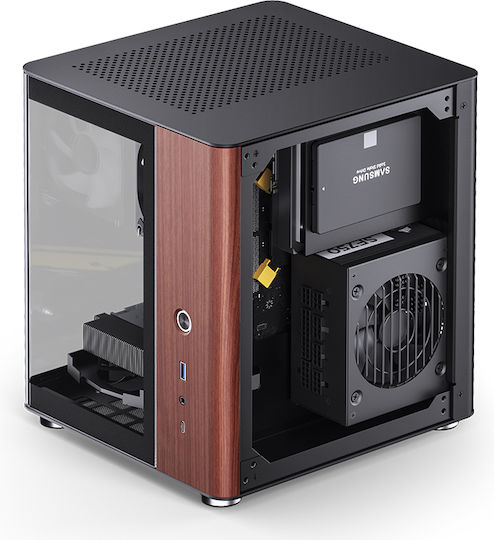 Jonsbo TK-0 Gaming Mini Tower Computer Case with Side Window Black