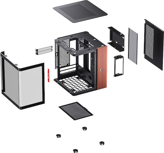Jonsbo TK-0 Gaming Mini Tower Computer Case with Side Window Black