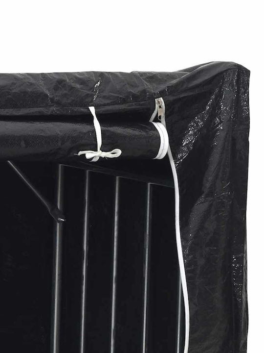 vidaXL Ξύλινο Ράφι Αποθήκευσης Ξύλων 200.5x60.5x110.5cm Μαύρο