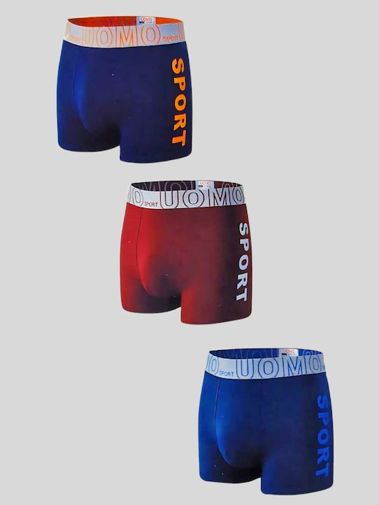 Uomo Men's Boxers 3Pack Multicolour