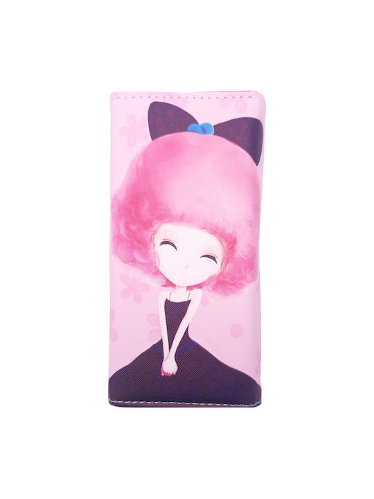 Children's Multicolored Wallet with Little Girl Print Various Designs 2