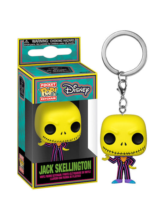 Funko Pocket Pop! Keychain Movies: Nightmare Before Christmas - Jack Skellington (Black Light)