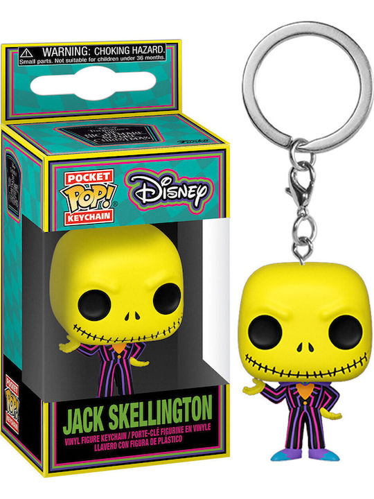 Funko Pocket Pop! Keychain Movies: Nightmare Before Christmas - Jack Skellington (Black Light)