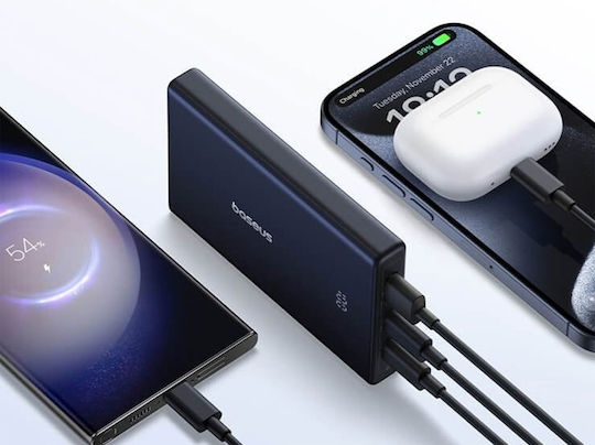 Baseus PicoGo Baterie Externă 10000mAh 20W Cu 2 Porturi De Ieșire USB-A Și Port De Ieșire USB-C Power Delivery / Încărcare Rapidă Negru Cosmic