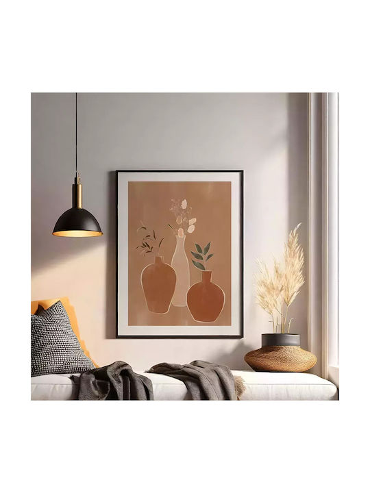 Poster Set Flower Vases Pst184 21cm X 30cm Λευκό Κάδρο Pvc 18x24