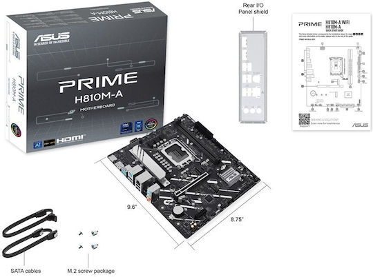 Asus Prime H810M-A-CSM Placă de bază Micro ATX cu Intel 1851 Socket