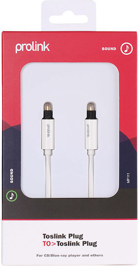KAL Electronics Оптичен аудио кабел TOS мъж - TOS мъж Черен 2м (KAL-MP111)
