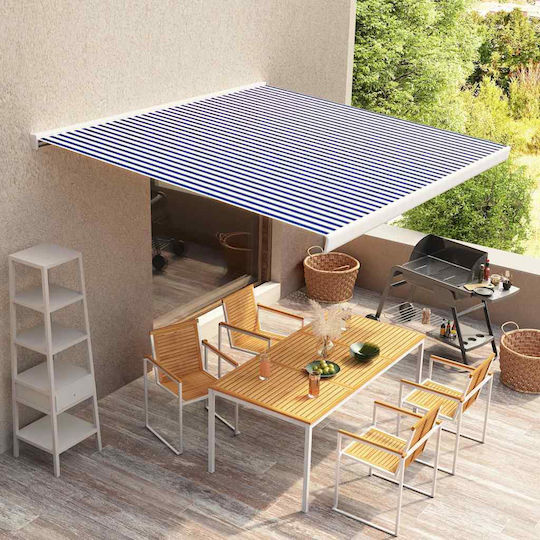 vidaXL Τεντόπανο Μπλε με Επίστρωση PU 3x4m