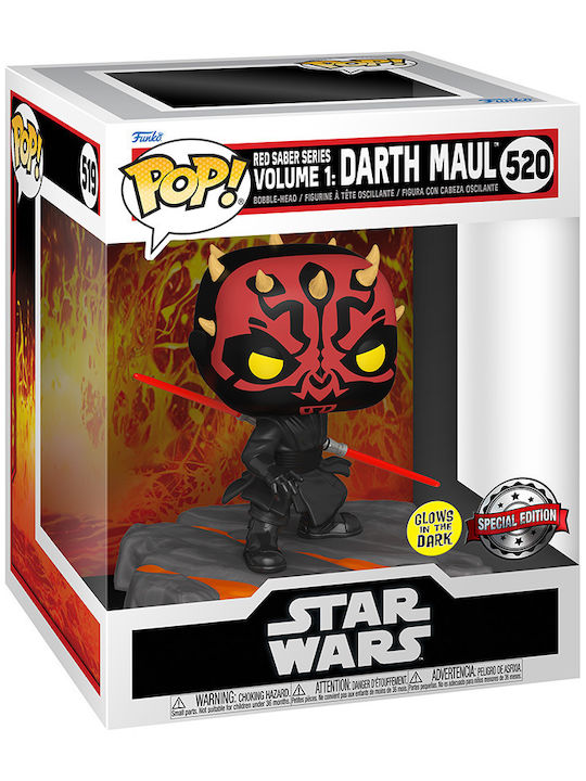 Funko Pop! Deluxe: Red Saber Series Volume 1: Darth Maul Bobble-Head & Glows in the Dark Exclusive Funko Pop! Deluxe: Red Saber Series Volume 1: Darth Maul Bobble-Head & Glows in the Dark Exclusive