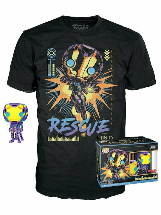 Funko Pop! Tees Boxing: Marvel - Rescue (Black Light) with T-Shirt (S) (Blacklight) (S) Funko Pop! Tees Boxing: Marvel - Rescue (Black Light) with T-Shirt (S) (Blacklight) (S)