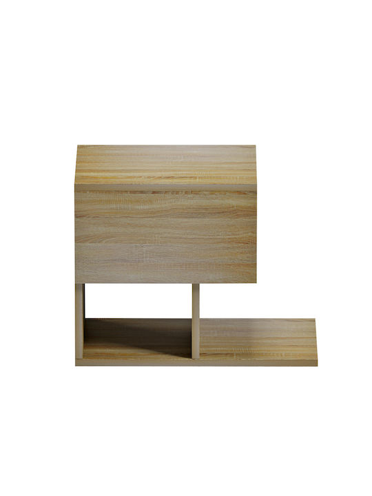 Κομοδίνο Caspian Ξύλινο Μπεζ 46.8x33x36.8cm