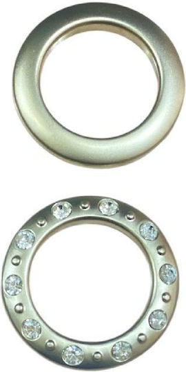 Inox Öse Strass Druckknopf Vorhang Silber