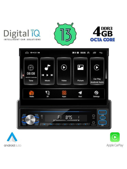 Digital IQ Car Audio System 1DIN (Bluetooth/USB)