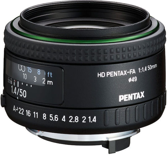 Pentax Crop Φωτογραφικός Φακός HD PENTAX-FA 50mm f/1.4 για Pentax K Mount Μαύρος