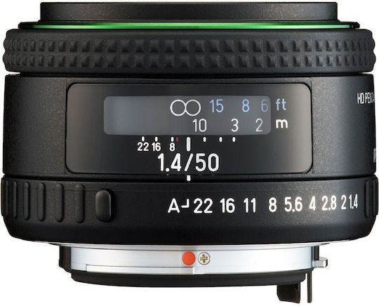 Pentax Crop Φωτογραφικός Φακός HD PENTAX-FA 50mm f/1.4 για Pentax K Mount Μαύρος