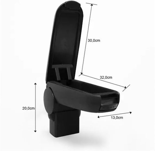 Armrest Car Leather Armrest for Volkswagen Passat B5 Black