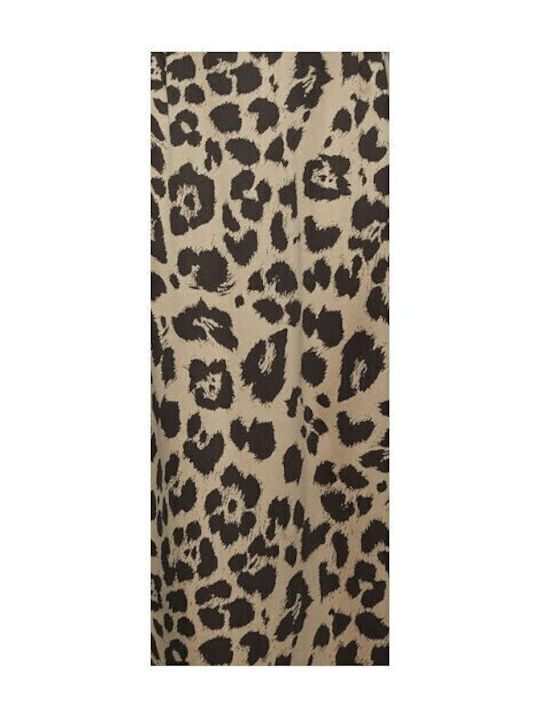 High-waisted Skirt Leopard Silver Mink
